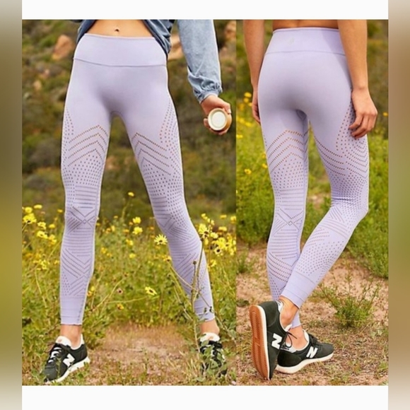 Free People FP Movement Self-Hem Ecology Leggings XS Purple FF-106 - Picture 3 of 12